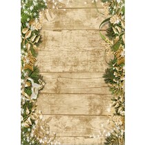 Card stock de Noël, bois avec des figures de Noël