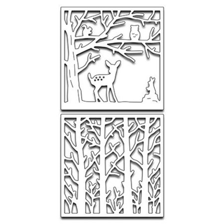 Marianne Design Bokse og preging mal: 3D Forest Scene