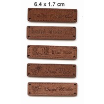 labels met tekst - Handmade -, afmeting 6.4 x 1.7 cm