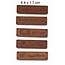 5 diverse etichette Durchholzen con testo - Handmade -, dimensioni 6,4 x 1,7 centimetri