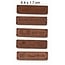 5 verschiedenen Holzen labels mit Text - Hand Made - , größe 6,4 x 1,7cm