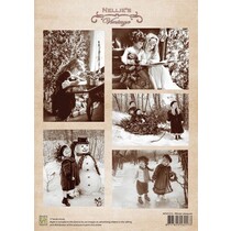 feuille A4 Noël plaisir d'hiver cru