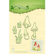 Ponsen en embossing sjabloon: Mushrooms