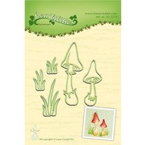 Punching and embossing template: Mushrooms