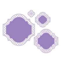 Punching and embossing template: decorative frame