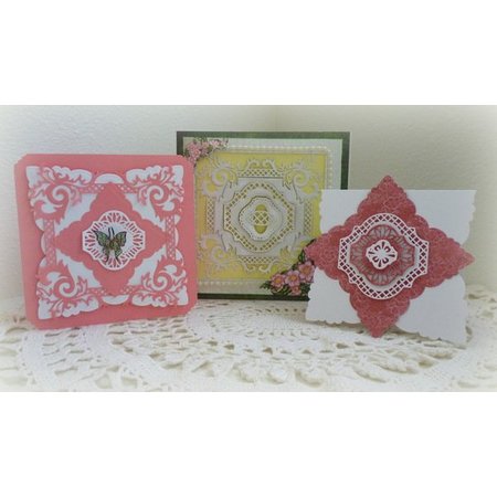 Spellbinders und Rayher Ponsen en embossing sjabloon: sierlijst