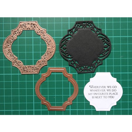 Spellbinders und Rayher Punching and embossing template: decorative frame