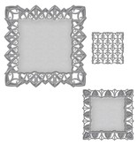 Spellbinders und Rayher Punching and embossing template: decorative frame rectangle