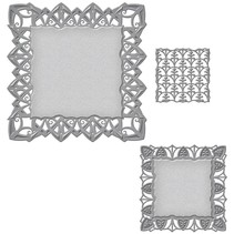 Ponsen en embossing sjabloon: decoratief frame rechthoek