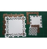 Spellbinders und Rayher Punzonatura e modello di goffratura: cornice decorativa rettangolo