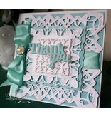 Spellbinders und Rayher Punzonatura e modello di goffratura: cornice decorativa rettangolo