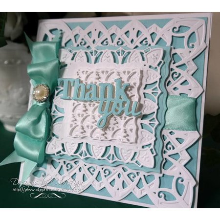 Spellbinders und Rayher Punching and embossing template: decorative frame rectangle