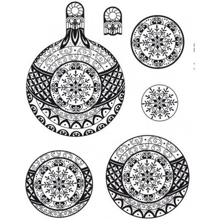 Stempel / Stamp: Transparent timbro trasparente: 3D Christmas Ball