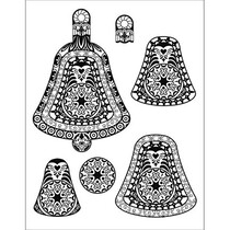 Transparent stempel: 3D Christmas bold klokke