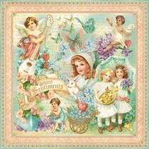NOVO: Grande papel Designer, "sentimentos doces", 1 folha 30,5 x 30,5cm