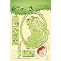Punching and embossing template: Mother & Child