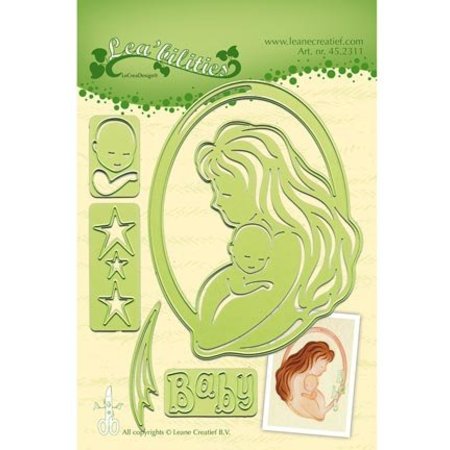 Leane Creatief - Lea'bilities Ponsen en embossing sjabloon: Mother & Child