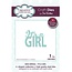 Creative Expressions Punching and embossing template: Text "Its a GIRL