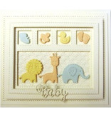 Creative Expressions Troquelado y estampado en relieve plantilla: cosido del enrejado Marcos