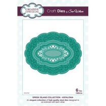 Stamping and embossing stencil: oval decorative frame