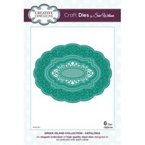 Stamping and embossing stencil: oval decorative frame