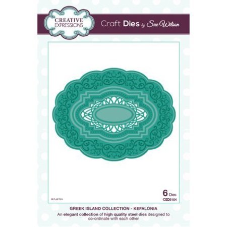 Creative Expressions Stempelen en embossing stencil: oval sierlijst