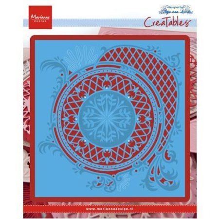 Marianne Design Ponsen en embossing sjabloon: Anja's circle XL