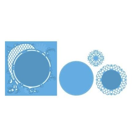 Marianne Design Ponsen en embossing sjabloon: Anja's circle XL