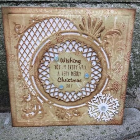 Marianne Design Ponsen en embossing sjabloon: Anja's circle XL
