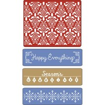 Embossing pastas, feriado do damasco, beira do vintage