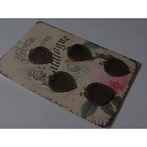 5 quadros em forma de coração