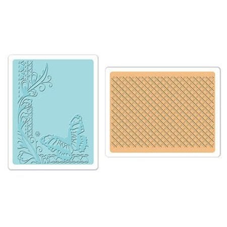 embossing Präge Folder Goffratura cartelle: Farfalla Lattice Set