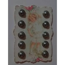 10 perlemor Brads, 12mm