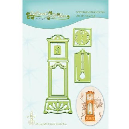 Leane Creatief - Lea'bilities Ponsen en embossing sjabloon: Staand horloge