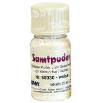 Samtpuder, Fläschchen mit 7 gr., weiss