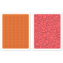 Embossing folders: Chevron & Flourishes Set