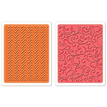 embossing Präge Folder Embossing mappen: Chevron & bloeit Set