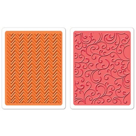 embossing Präge Folder Embossing mappen: Chevron & bloeit Set