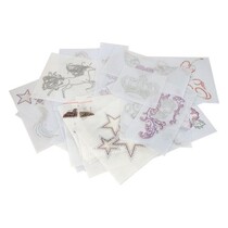 Set mødte 45 Bugelmotiven, hot fix rhinestones