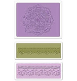 embossing Präge Folder Gofrado carpetas: la concha de peregrino del círculo tapete Conjunto