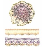 embossing Präge Folder Gofrado carpetas: la concha de peregrino del círculo tapete Conjunto