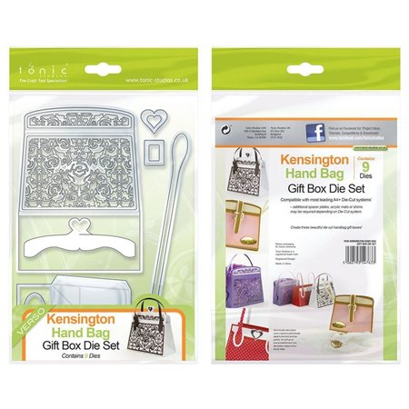 TONIC stamping and embossing folder: 3D handbag