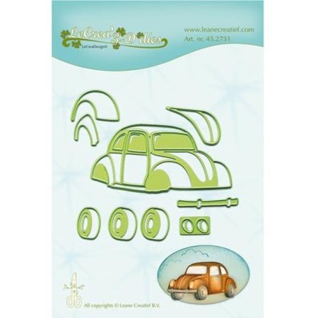 Leane Creatief - Lea'bilities Troquelado y estampado en relieve plantilla: Auto, escarabajo