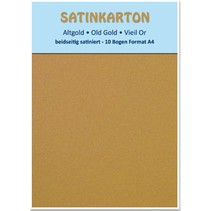 Satin cardboard A4, "old gold"