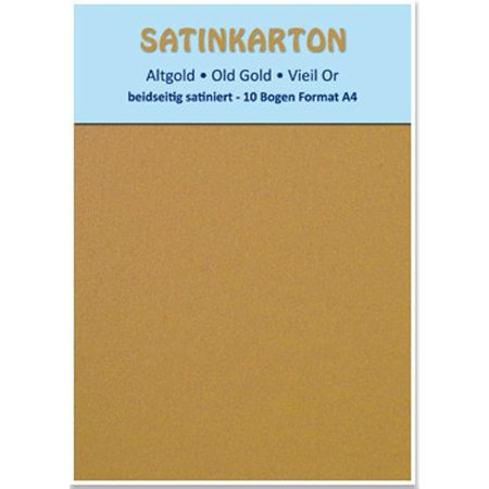 DESIGNER BLÖCKE  / DESIGNER PAPER Satijn karton A4, 'oud goud'