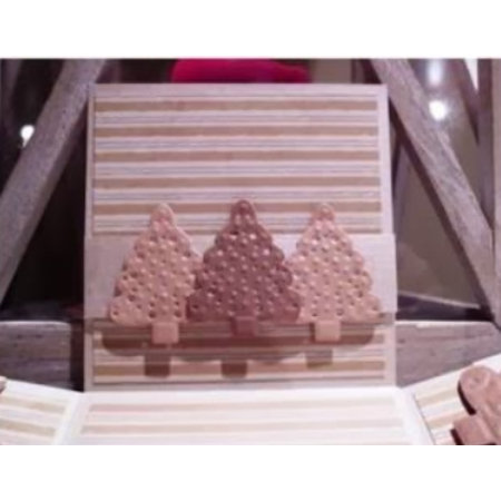 Joy!Crafts und JM Creation Y el estampado de la plantilla, 3 árboles de Navidad