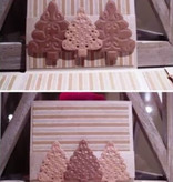 Joy!Crafts und JM Creation Y el estampado de la plantilla, 3 árboles de Navidad