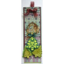Stamping and embossing stencil, 3 Christmas trees