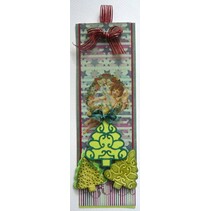 Stempelen en embossing stencil, 3 kerstbomen