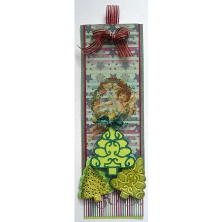 Joy!Crafts und JM Creation Stamping and embossing stencil, 3 Christmas trees